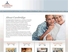 Tablet Screenshot of cambridgehealth-care.com